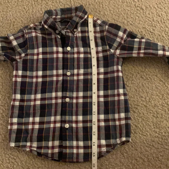 Janie & Jack Boys Plaid buttoned down 2T multicolor spring summer top - Picture 8 of 8